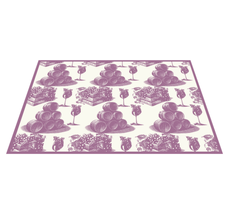 Modern placemats wine barrel stacking design - TenStickers