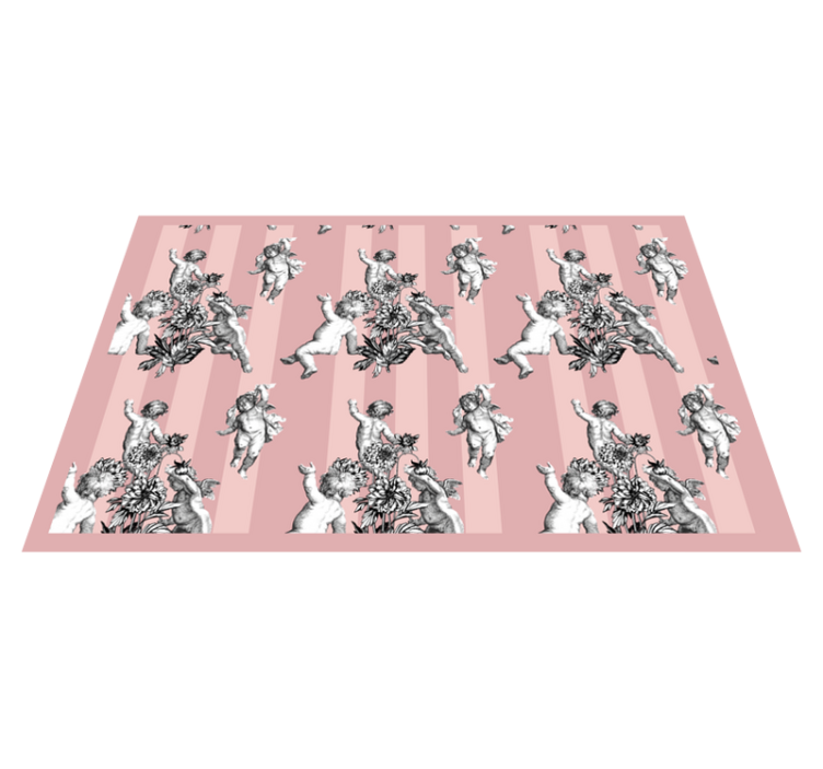 Original placemats angelic cherubs floral - TenStickers