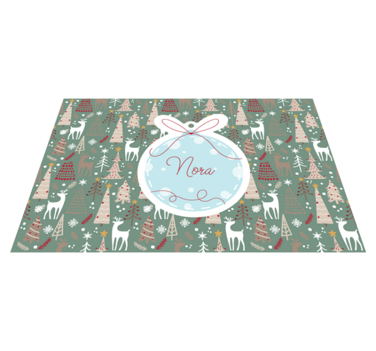 Christmas forest pattern Christmas table mats - TenStickers