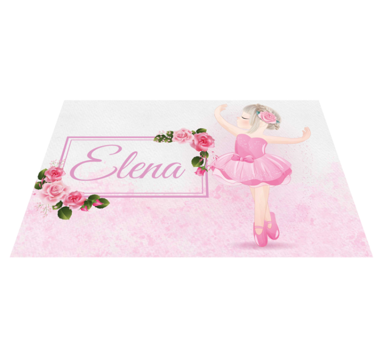 Ballet dancer Personalised placemat - TenStickers