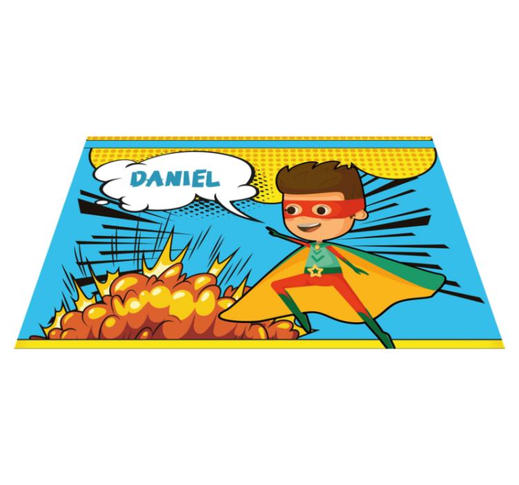 Comic super hero Personalised vinyl placemat - TenStickers