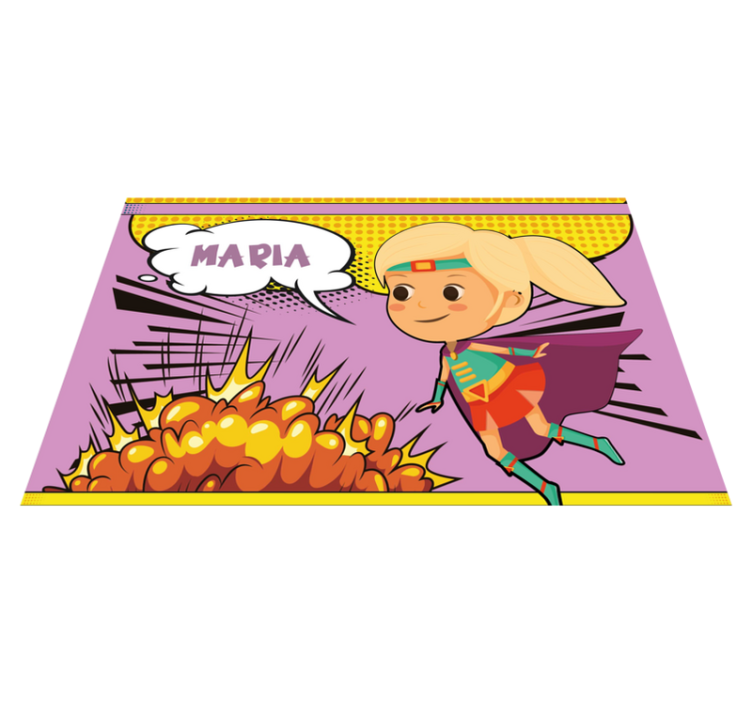 Comic superheroine Personalised placemat - TenStickers