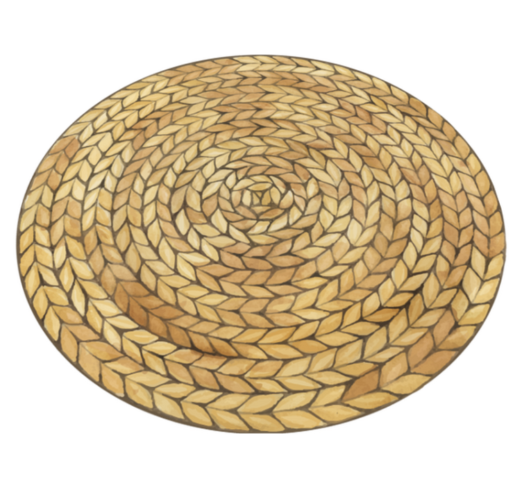 Circular wicker textured placemat  - TenStickers