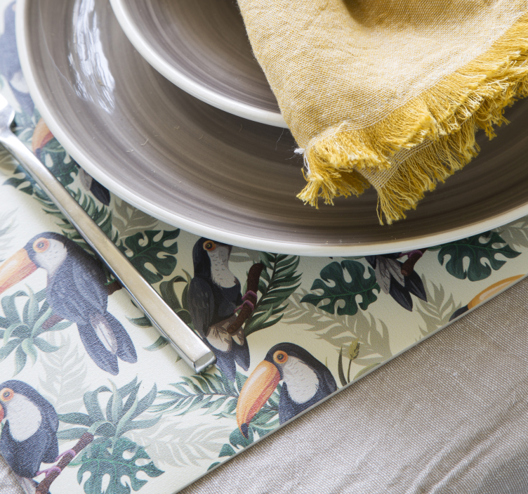 Original placemats tropical toucan design - TenStickers