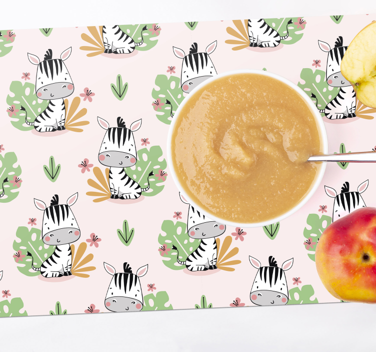 Beautiful Zebra for kids zebra placemats - TenStickers