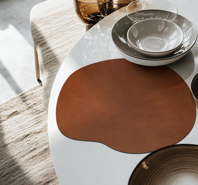 Brown leather texture placemats - TenStickers