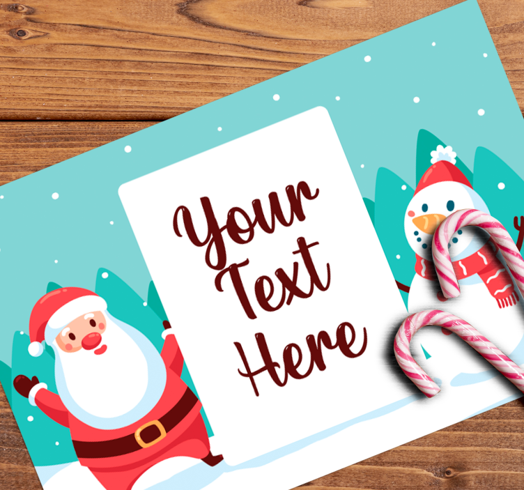 Customizable with name santa claus placemat - TenStickers