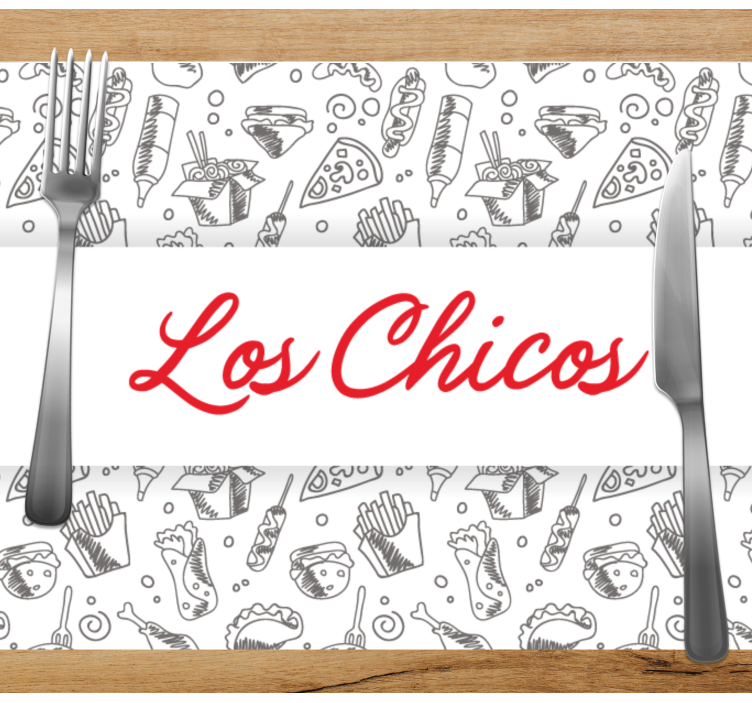 food icons with name restaurant placemats - TenStickers