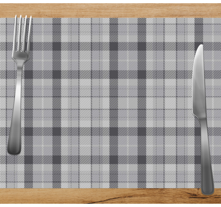 Plaid linen style elegant placemats - TenStickers
