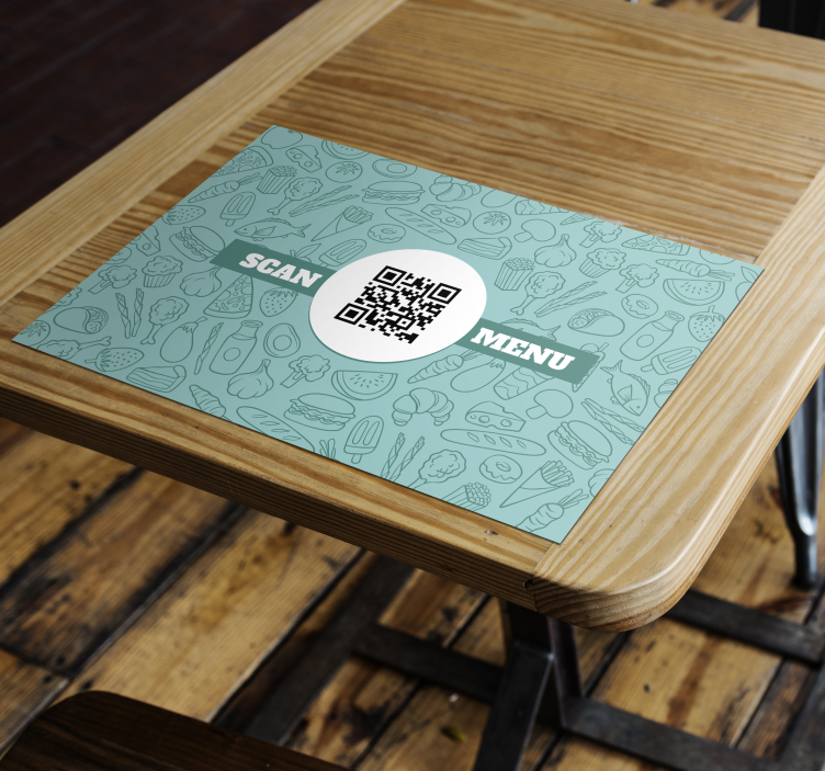 QR Code Menu Placemats for Restaurant - TenStickers