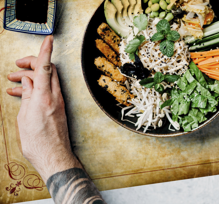 Vintage Paper textured placemats - TenStickers