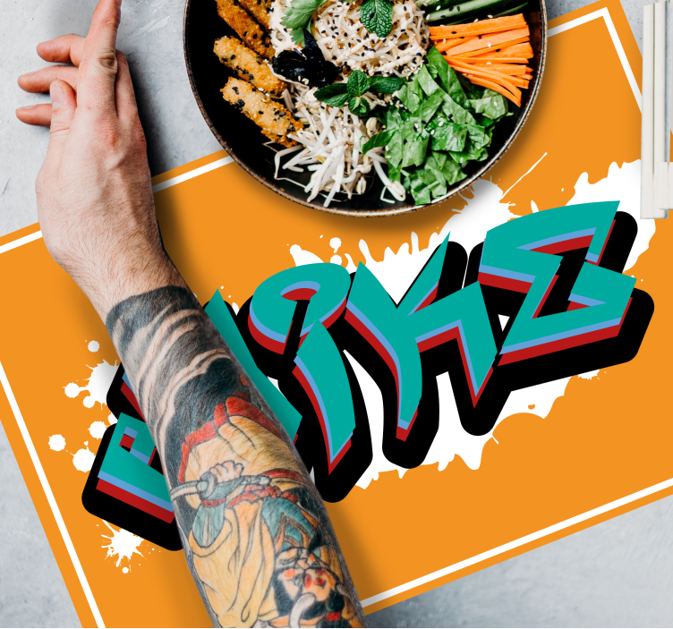 Wild style king graffiti Personalised placemats - TenStickers