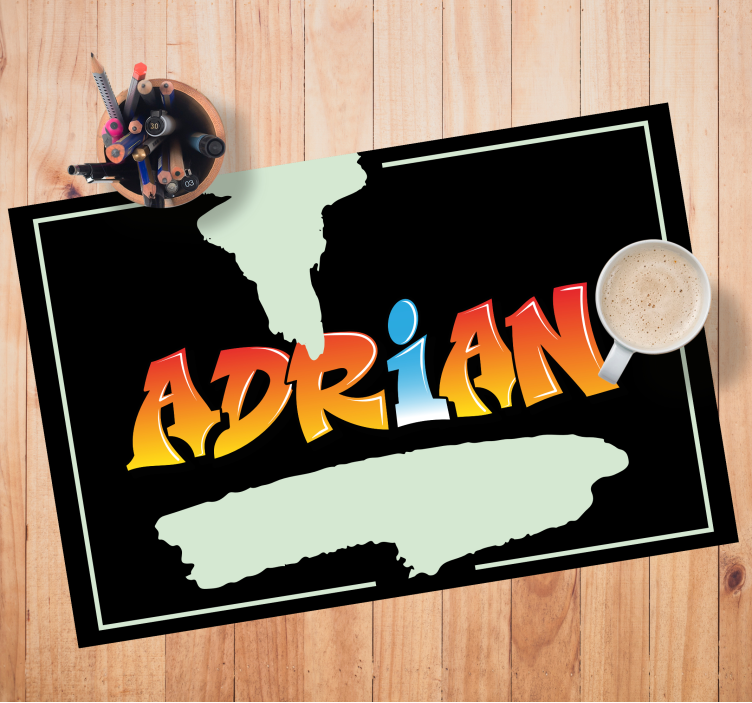 Your name's graffiti letter placemats - TenStickers
