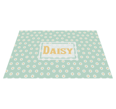 Kids daisy pattern floral vinyl placemats - TenStickers