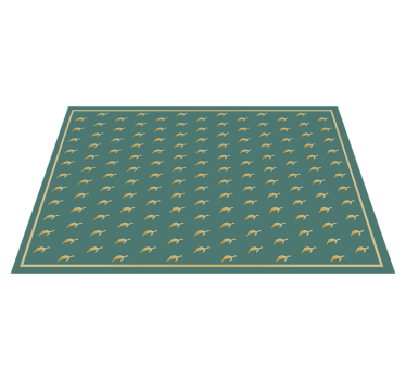 Geometric turtles green vinyl placemats - TenStickers