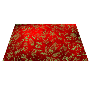 Christmas placemats in festive red floral design - TenStickers