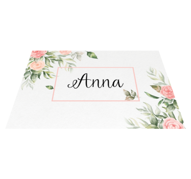 Personalisable placemats floral customizable placemats - TenStickers