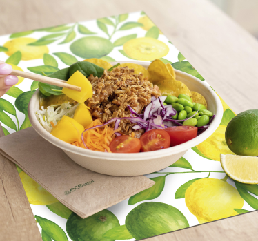 Lemons and Limes citrus table mat - TenStickers