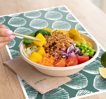 Textured placemats with shell pattern design - TenStickers