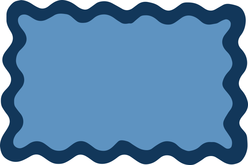 Blue wavy border modern placemats - TenStickers
