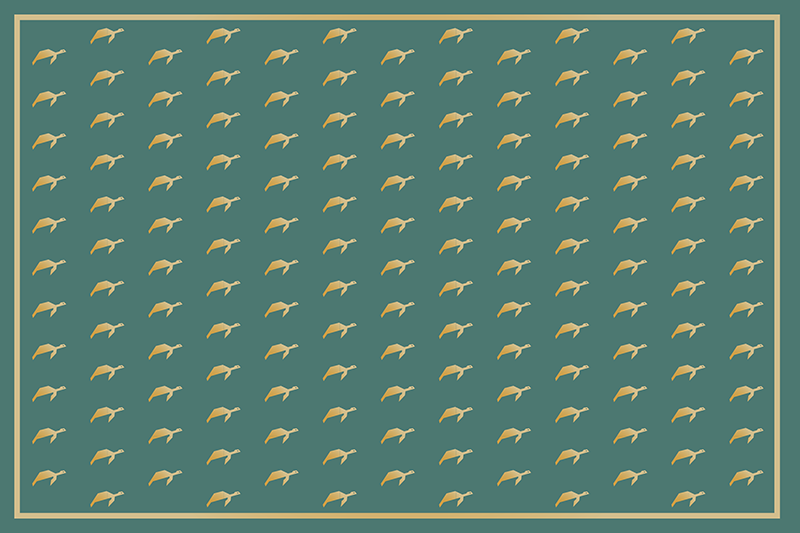 Geometric turtles green placemats - TenStickers