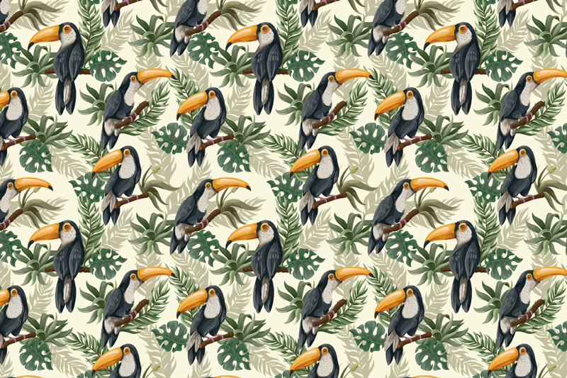 Original placemats tropical toucan design - TenStickers