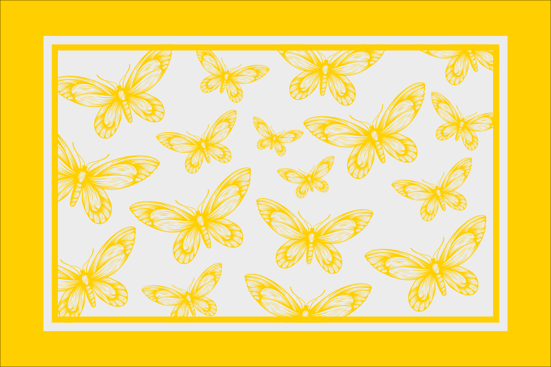 Modern placemats butterfly pattern design - TenStickers