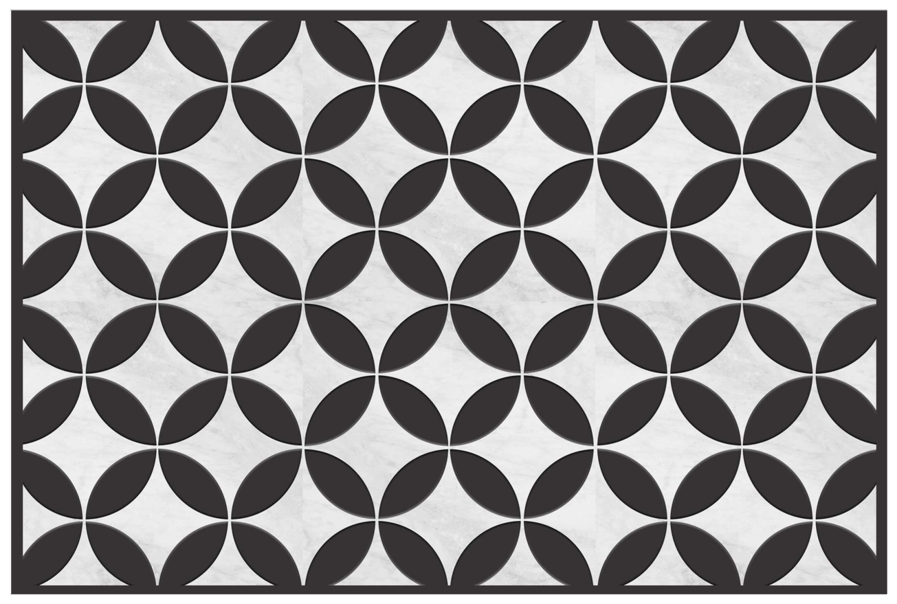 Black cement tile home placemats - TenStickers
