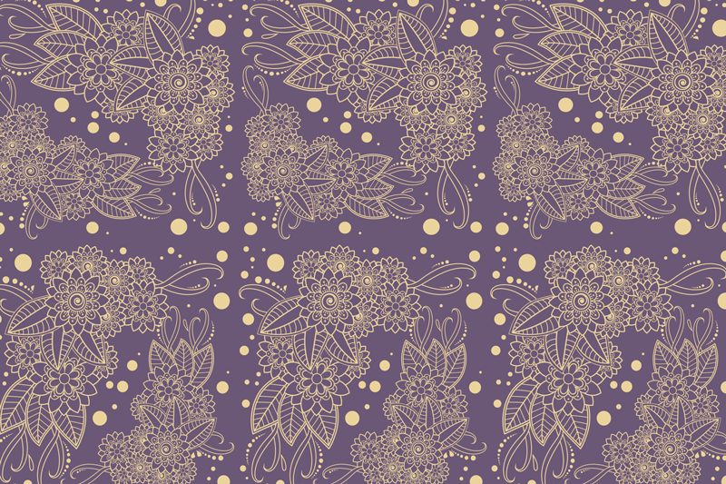 Textured placemats botanical illustration design - TenStickers