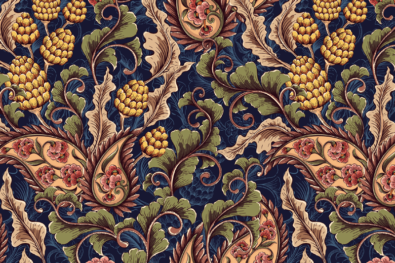 Original placemats floral artistry design - TenStickers