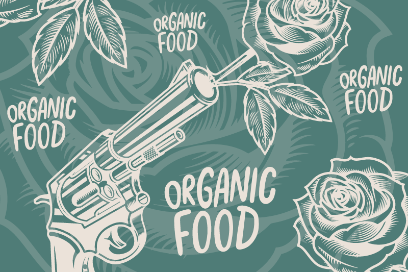 Original placemats revolver organic food - TenStickers