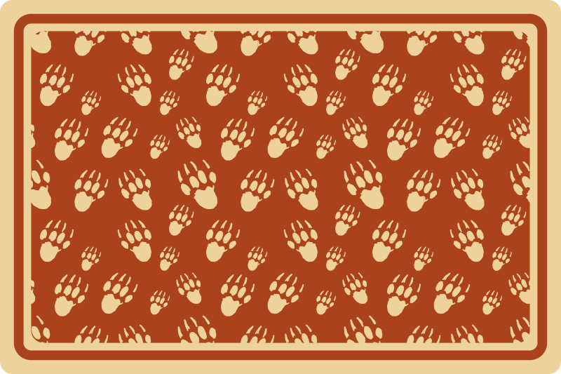 Textured placemats with paw print design - TenStickers