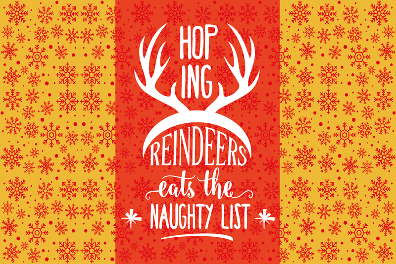 Christmas placemats with reindeer antlers quote - TenStickers