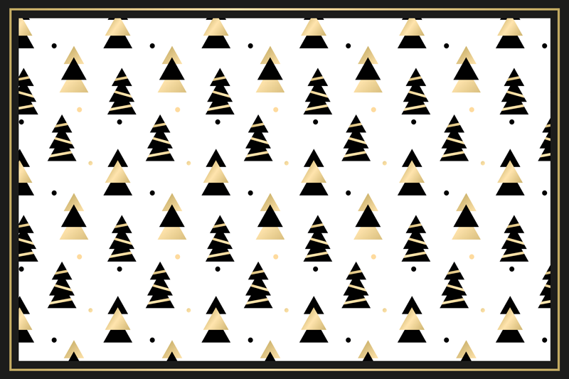 Christmas elegant tree pattern placemats - TenStickers
