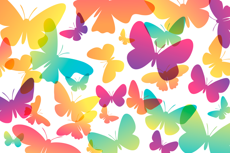 Children placemats with bright butterfly design - TenStickers