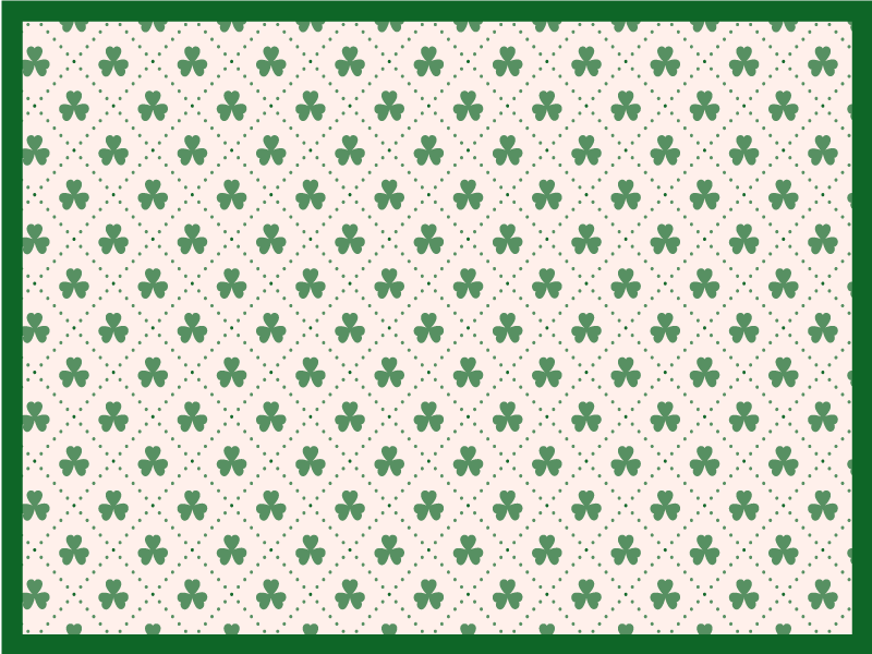 Original placemats clover pattern design - TenStickers