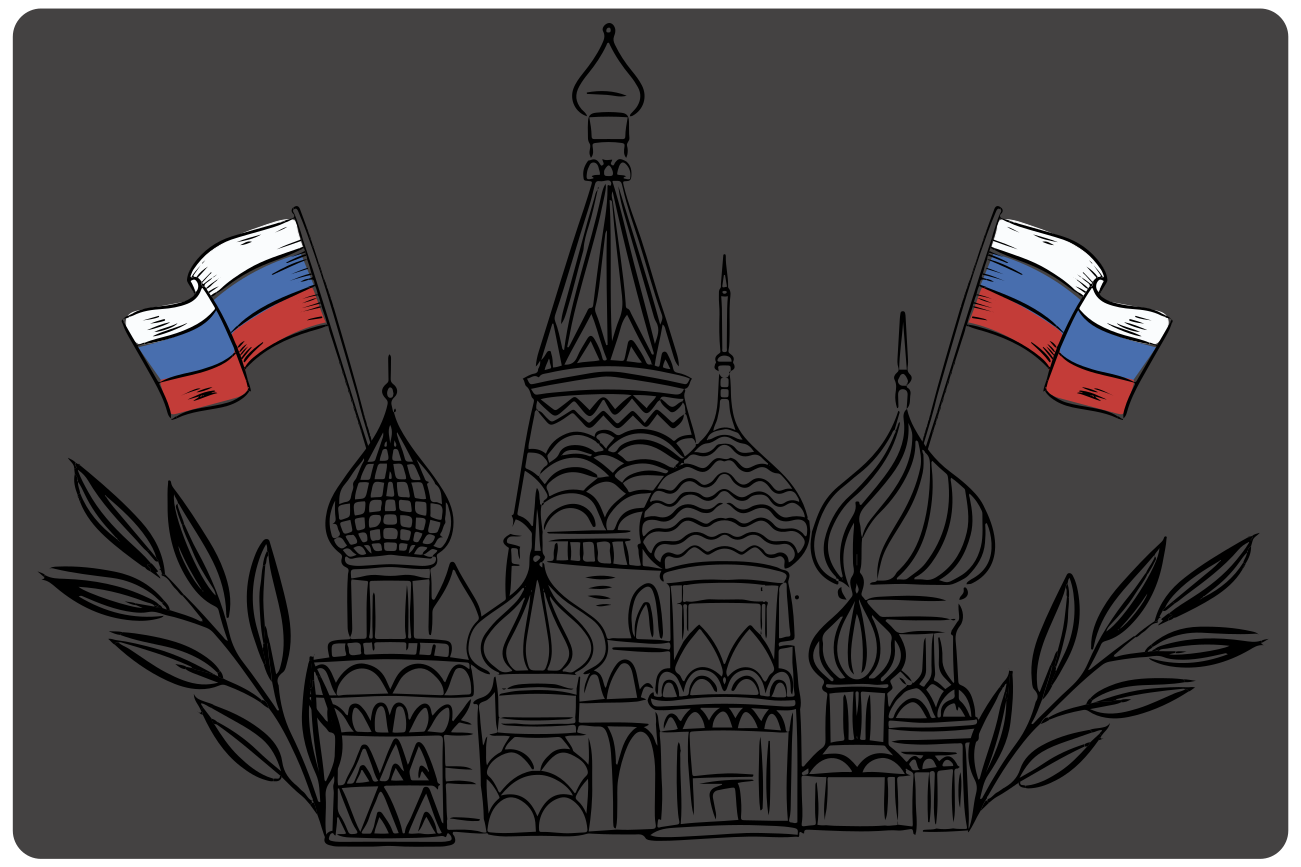 Original placemats russian architectural shapes - TenStickers