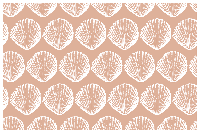 Textured placemats seashell design pattern - TenStickers