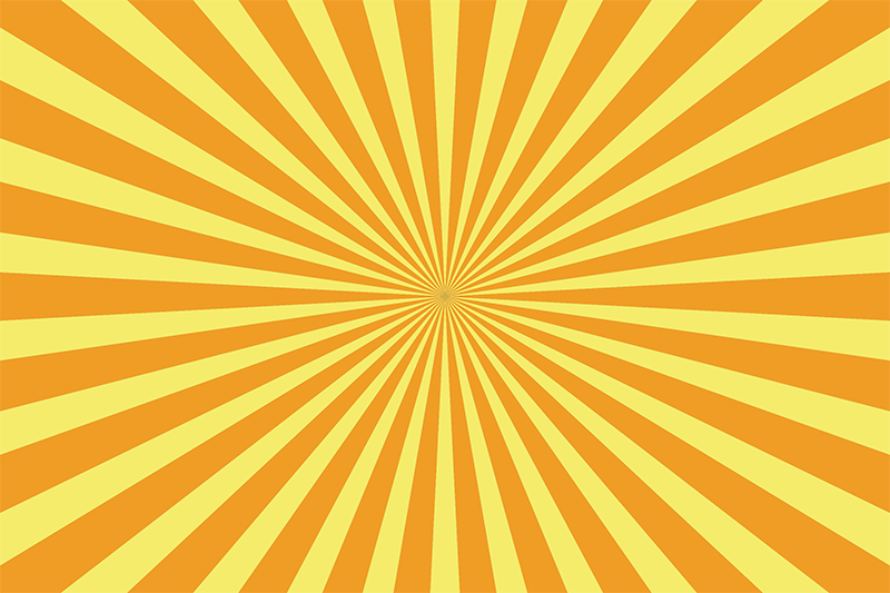 Placemats with quote bold sunburst pattern - TenStickers
