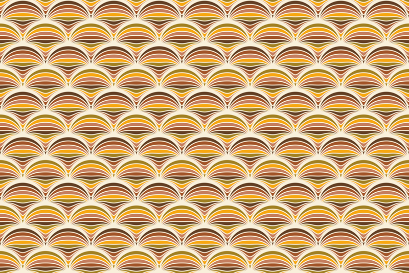70s pattern textured placemats - TenStickers