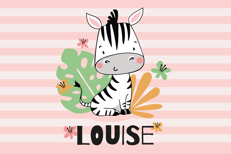 Zebra Personalised placemats - TenStickers