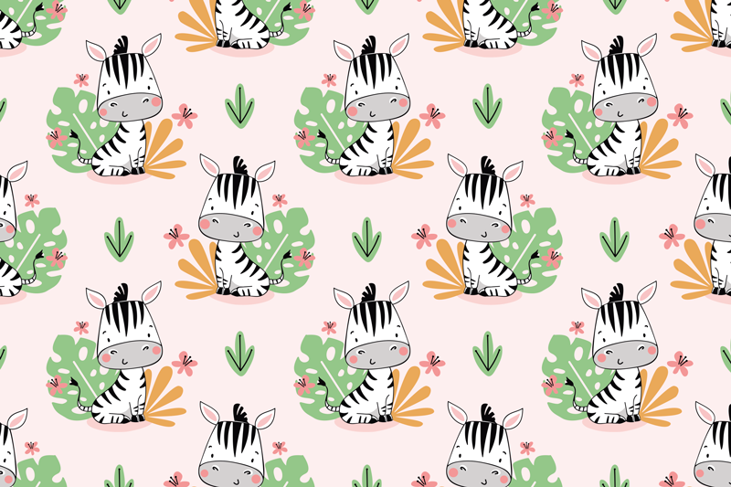 Beautiful Zebra for kids zebra placemats - TenStickers