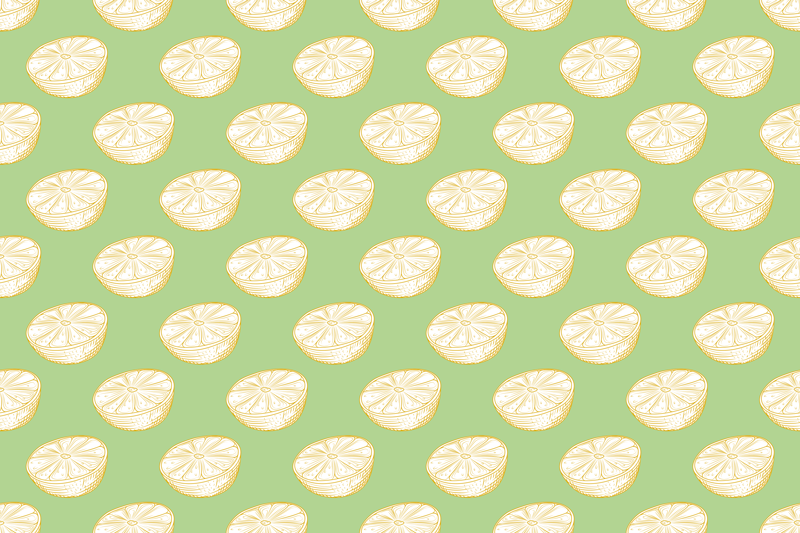 Green and Yellow Lemon citrus placemats - TenStickers