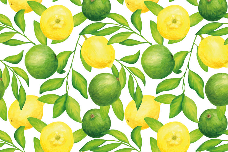 Lemons and Limes citrus placemats - TenStickers