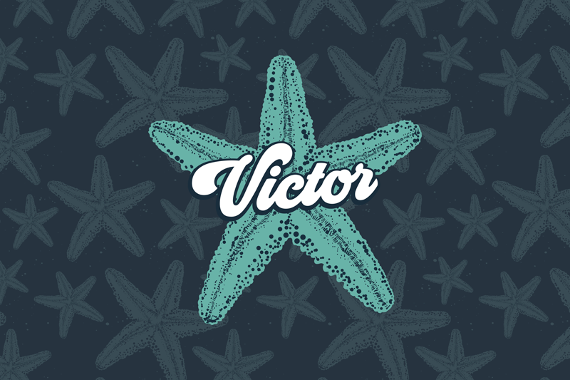 Personalisable placemats starfish custom design - TenStickers