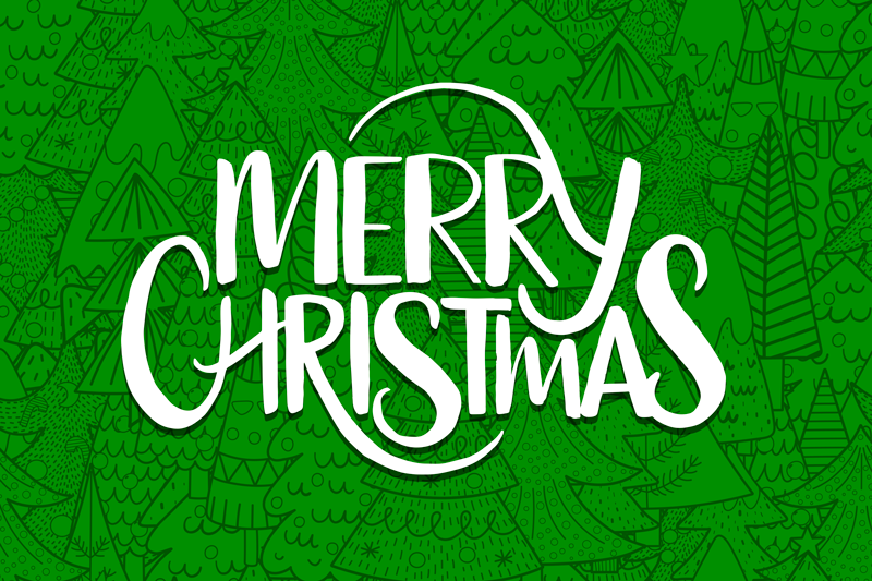 Christmas placemats with merry holiday wishes - TenStickers