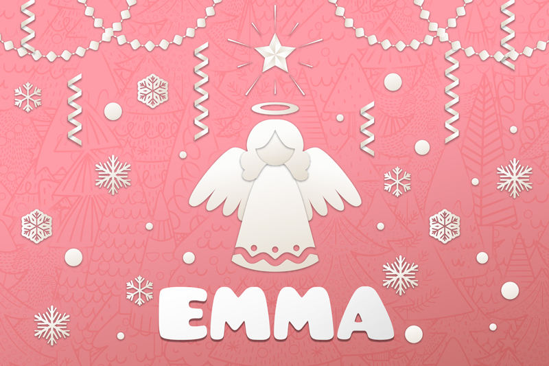 Christmas placemats angelic holiday design - TenStickers