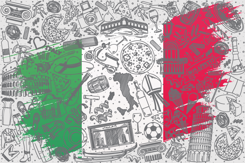 Original placemats italian culinary design - TenStickers