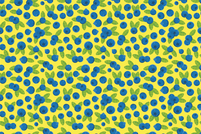 Original placemats colorful blueberry design - TenStickers