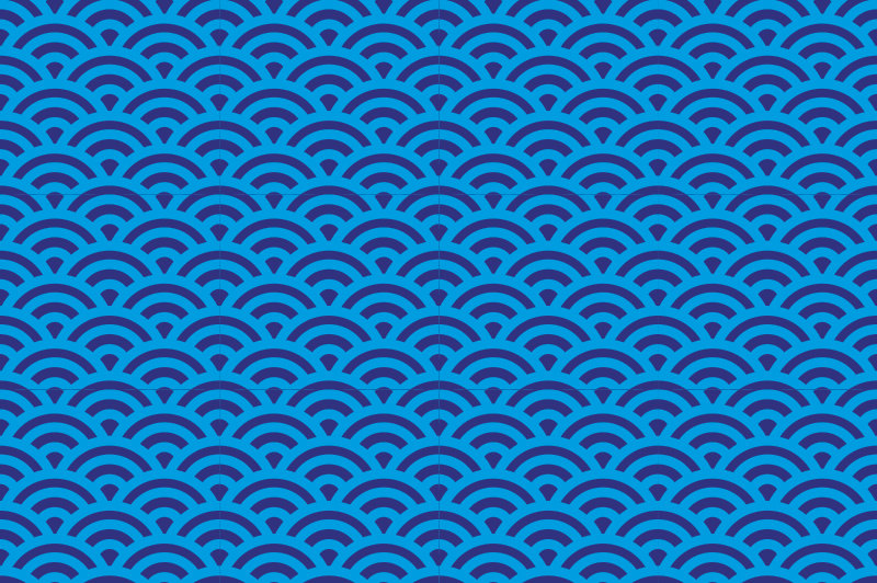 Textured placemats with curved wave design - TenStickers